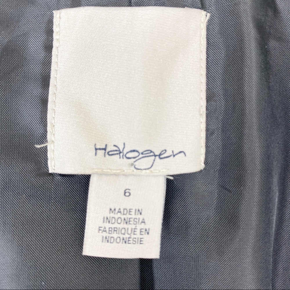 HALOGEN Gray Tweed Career Blazer Pockets 6 Office Business Work Wear - Picture 8 of 9